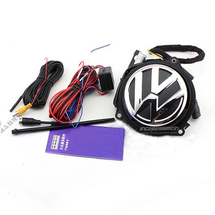 Coche Flip Logo Cámara reversa para Volkswagen VW Golf 6 MK6 Passat B6 CC  B7 B8 Golf 7 Auto VW Emblema Cámara de visión trasera a prueba de agua