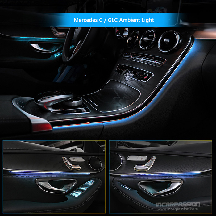 cream Don't want action 3 Colors & 64 Colors Ambient light for Mercedes Benz C Class W205 GLC  2014-2018