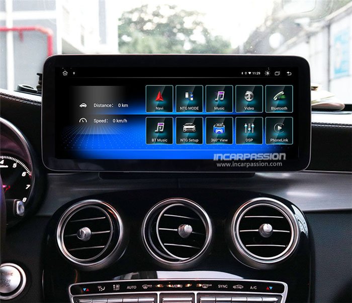 Android-Navi mit CarPlay & Einbau - Mercedes C W205 - CarHex