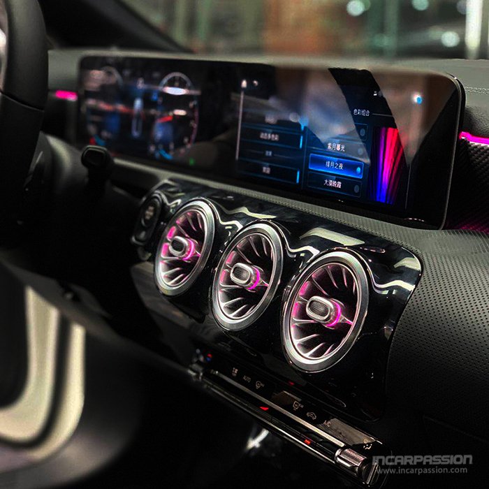 Mercedes A Class 19 W177 Turbo Air Vent With 64 Colors Ambient Light