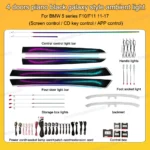 Dynamic Active Ambient light for BMW 5 Series F10, with Animation Starry Ribbon Galaxy Desgin for Option - Image 4