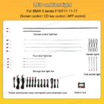 Dynamic Active Ambient light for BMW 5 Series F10, with Animation Starry Ribbon Galaxy Desgin for Option - Image 14