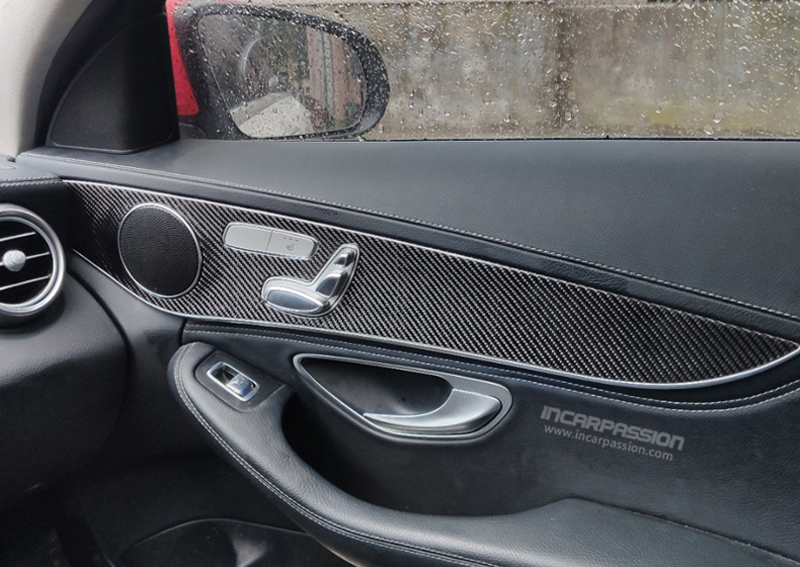 KDLLK Car Accessories Carbon Fiber,For Mercedes Benz A C E GLC Class W205 W213 W177 X253 2015-2020 ABS Carbon Fiber Door Handle Cover Trim Exterior Car Accessories