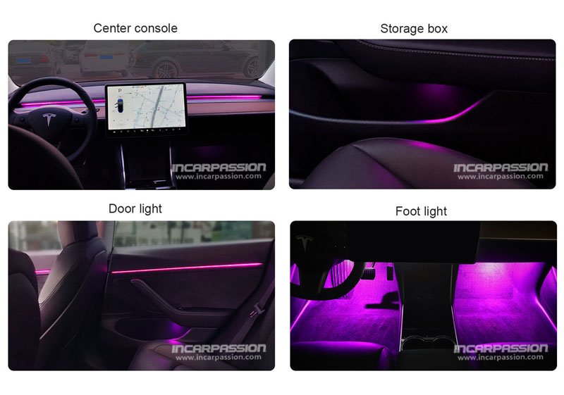 Tesla ambient light for Model3 ModelY (2019-2024) Platinum kit