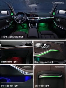 BMW 3 Series G20 11 Colors Ambient Light-BMW G20 Interior Light Upgrading