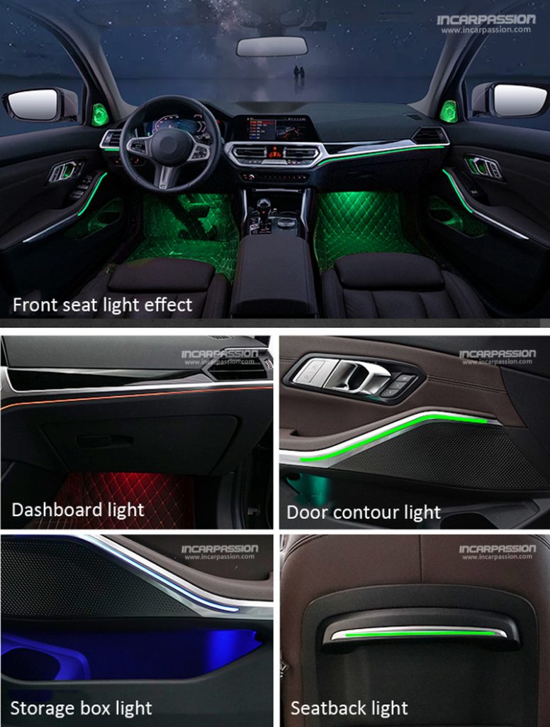 BMW 3 Series G20 11 Colors Ambient LightBMW G20 Interior Light Upgrading