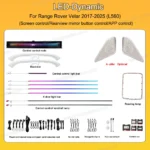 Range Rover Velar 2017-2025 (L560)Dynamic Ambient Light Retrofit kits,Interior LED Lighting Upgrade