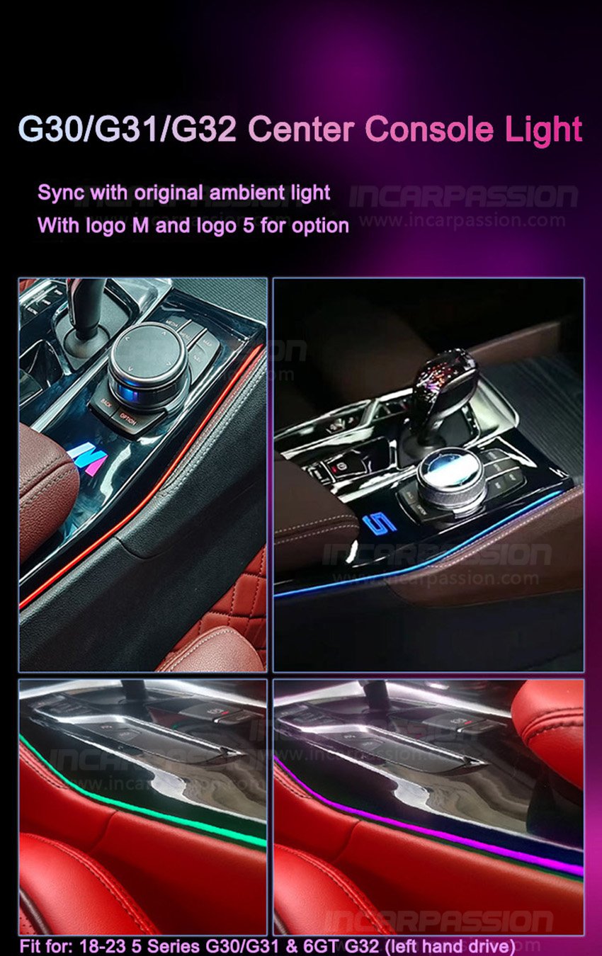 BMW 5 Series G30 Crystal Center Console Ambient Light Saddle Light