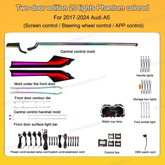 OEM Design Dynamic Ambient Light For For Audi A4 A5 B9 2017-2024 - Image 2