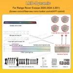 Range Rover Evoque 2020-24(L551)OEM Dynamic Ambient Light,Interior LED Lighting Upgrade - Image 5