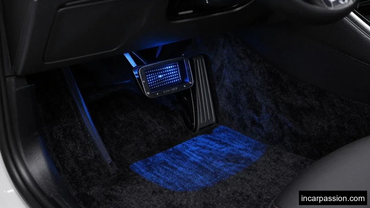 illuminated front and rear BMW footwell lighting m
