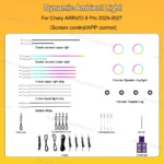Dynamic Ambient Light Retrofit Kit for Chery ARRIZO 8Pro 2025-2027 - Image 3