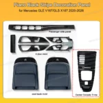 Piano Black Stripe Decoration Panel for Mercedes GLE V167/GLS X167 Interior Upgrade